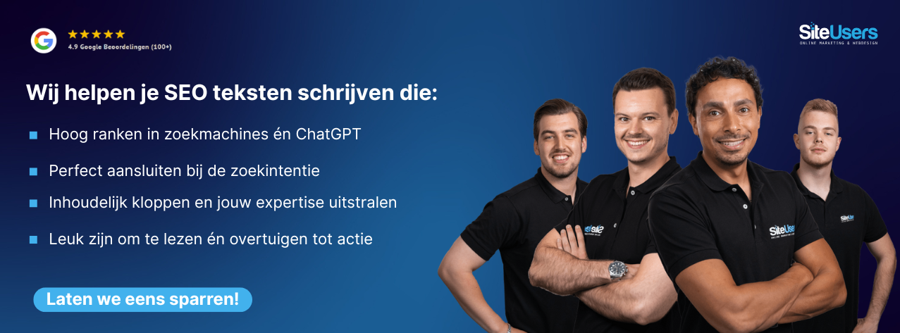 SiteUsers helpt met het schrijven van SEO teksten