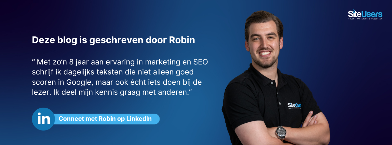 Voorbeeld van een handtekening in een SEO blog 